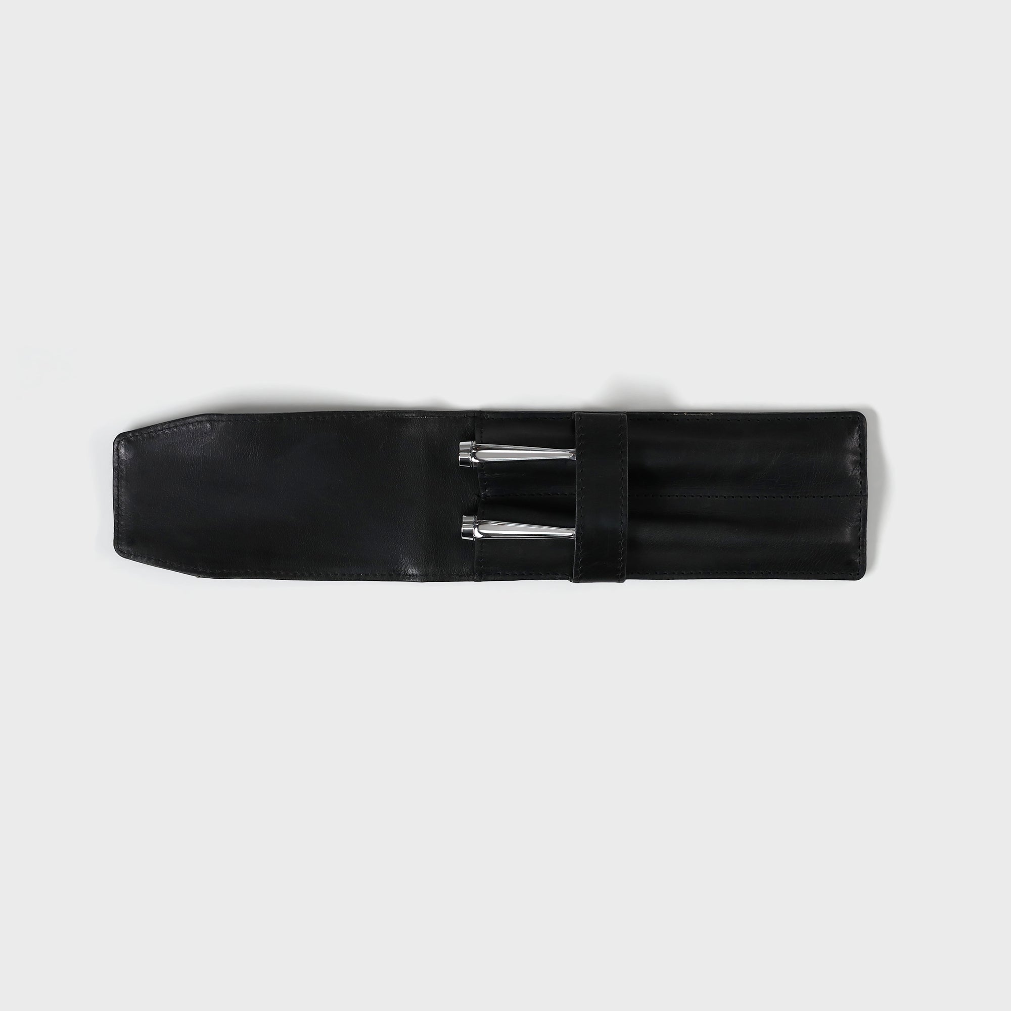 Pen and Pencil set with Leather Case - Black