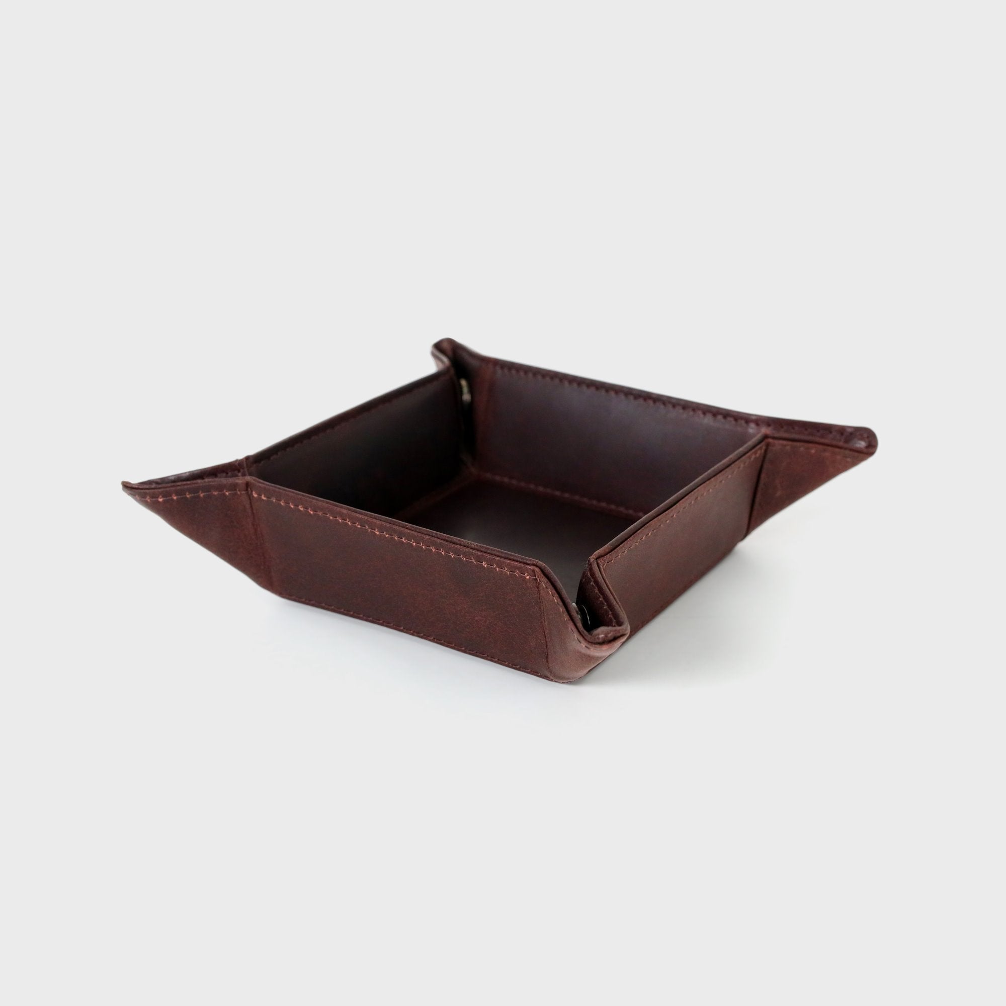Desk Tidy/Coin Tray/Jewellery Holder - Brown