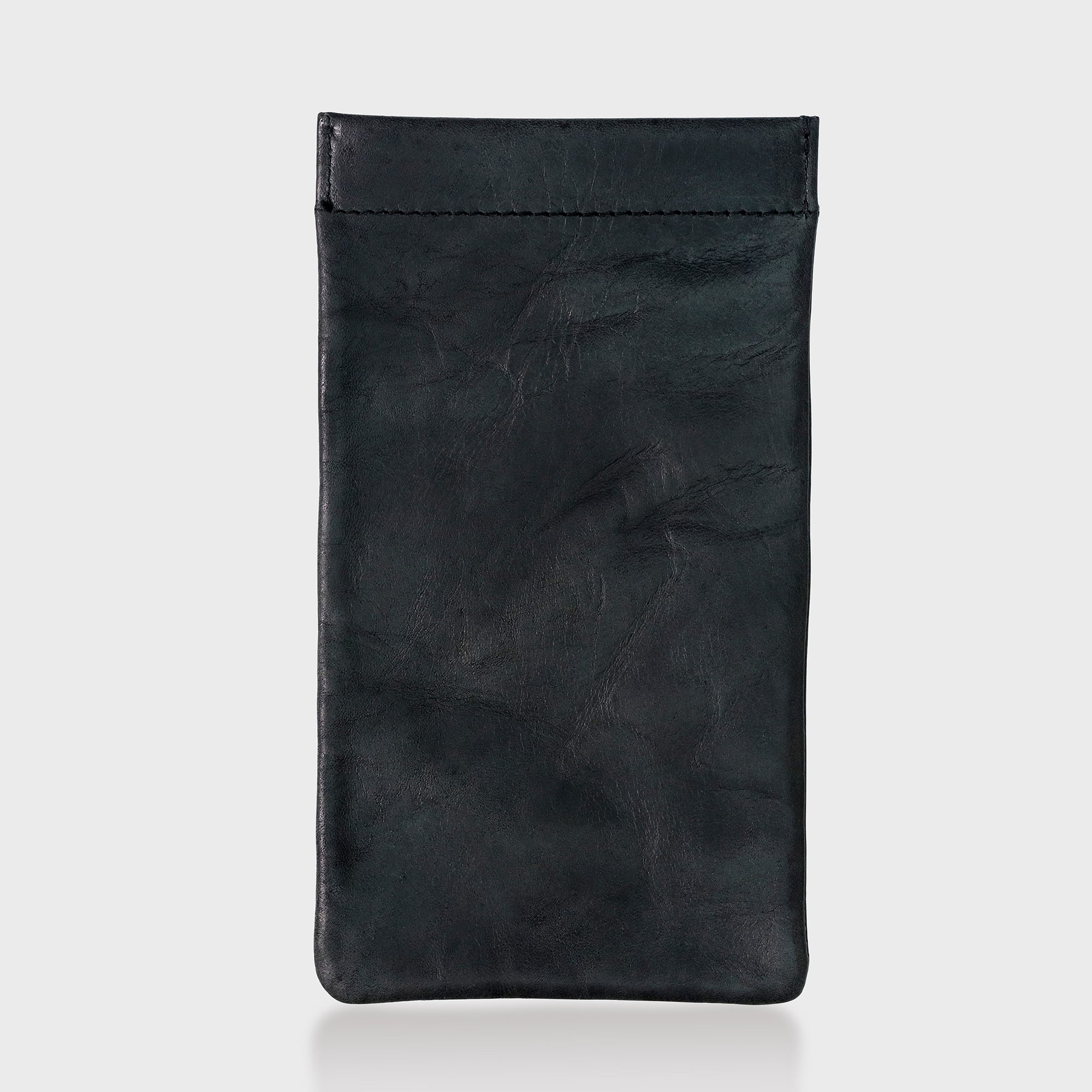 Leather Glasses Slip - Black