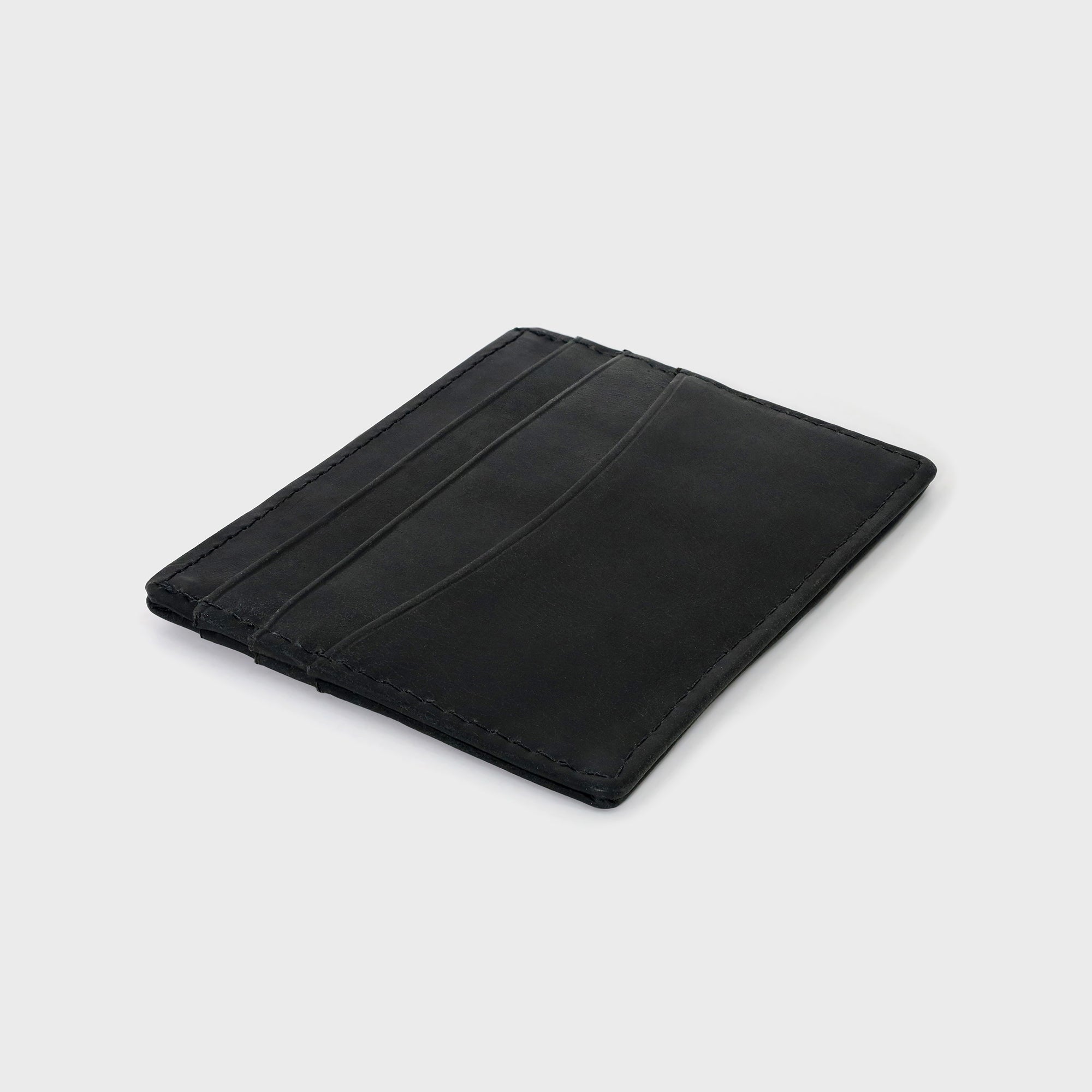 Vinatge Leather Card Holder - Black