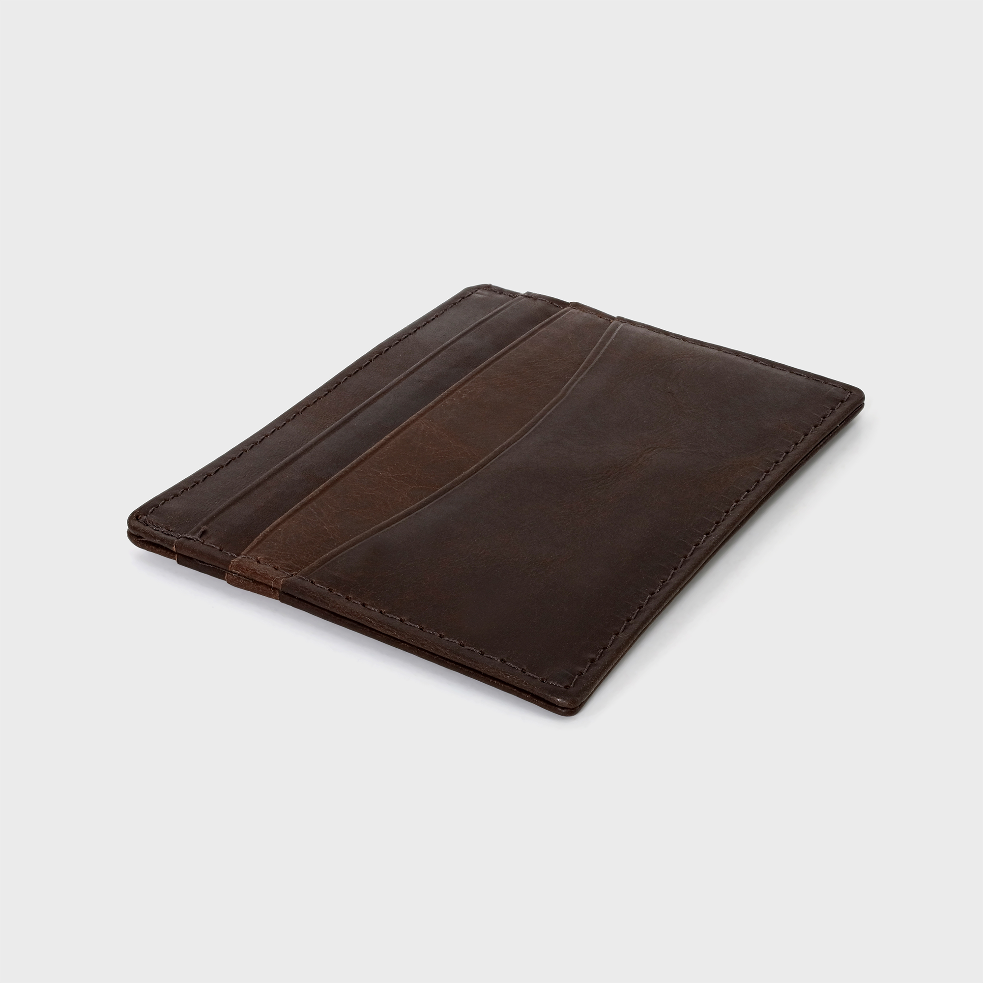 Vinatge Leather Card Holder - Brown