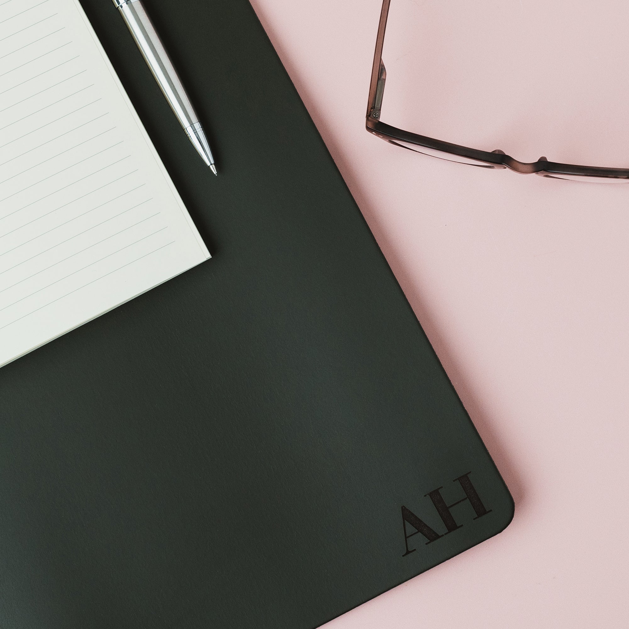Leather Desk Mat - Green
