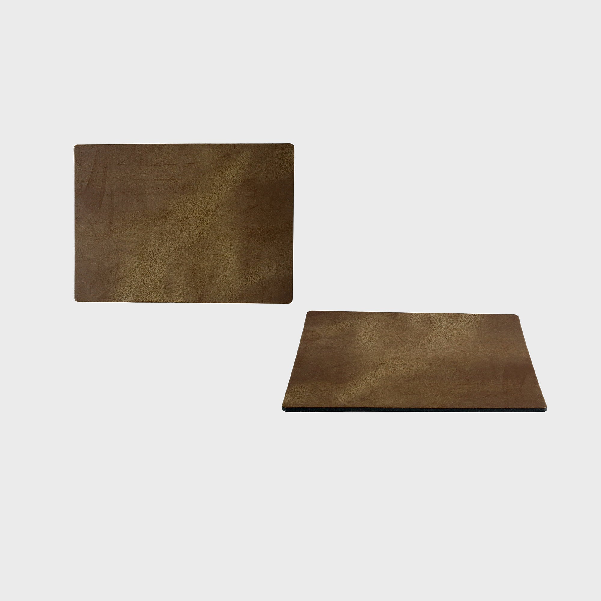 Recycled Leather Mini Mouse Mat - Brown