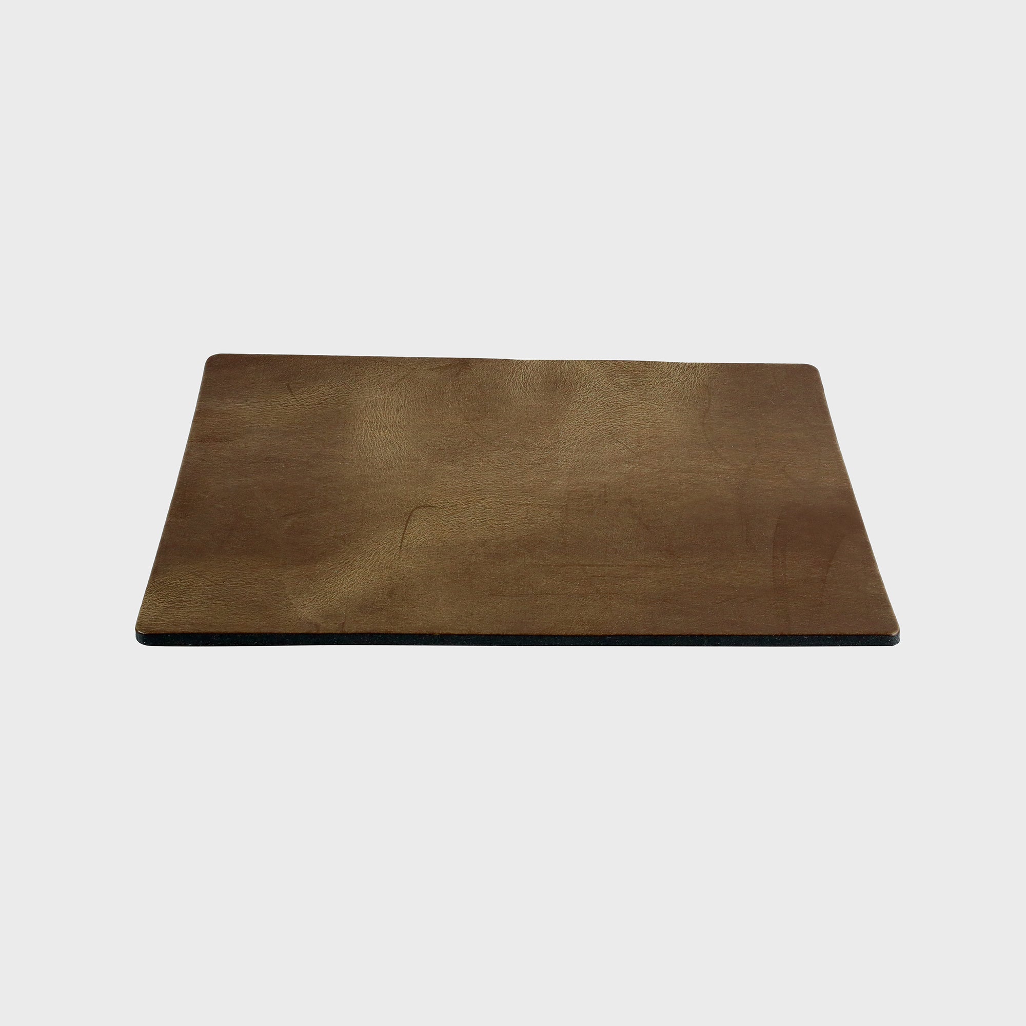 Recycled Leather Mini Mouse Mat - Brown