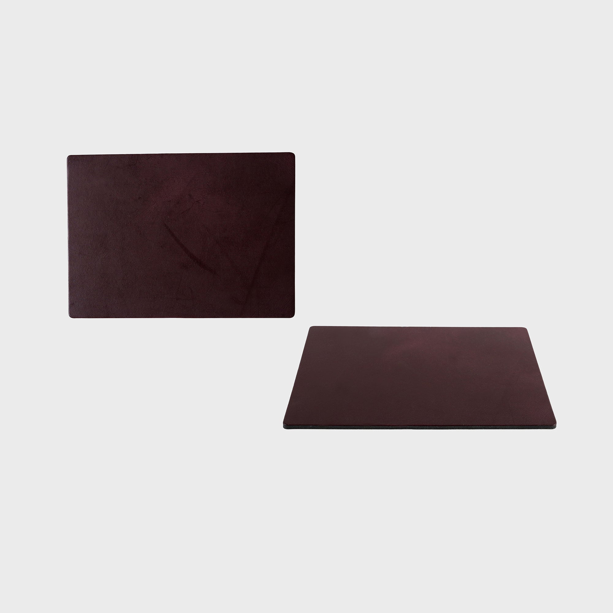 Recycled Leather Mini Mouse Mat - Burgundy