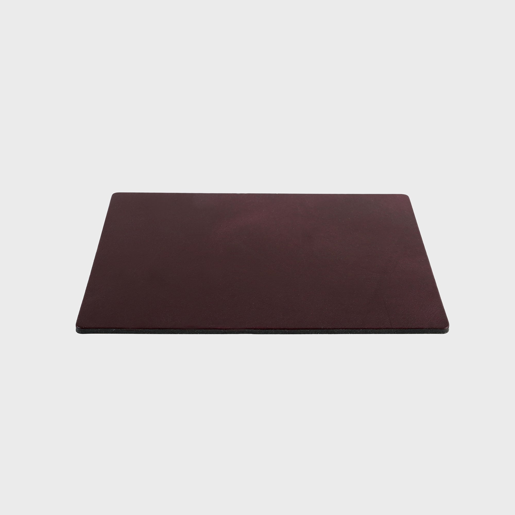Recycled Leather Mini Mouse Mat - Burgundy