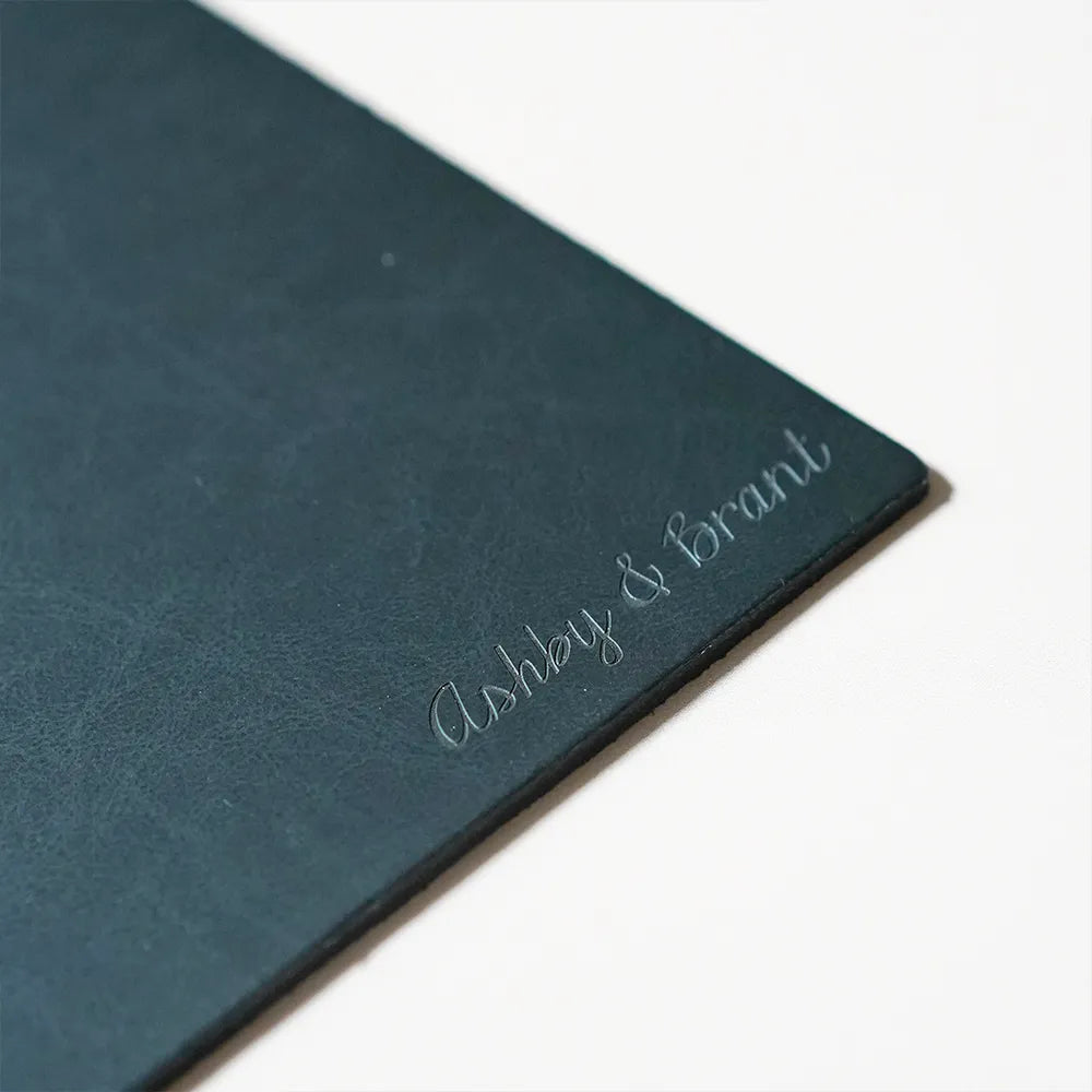 Recycled Leather Mini Mouse Mat - Black