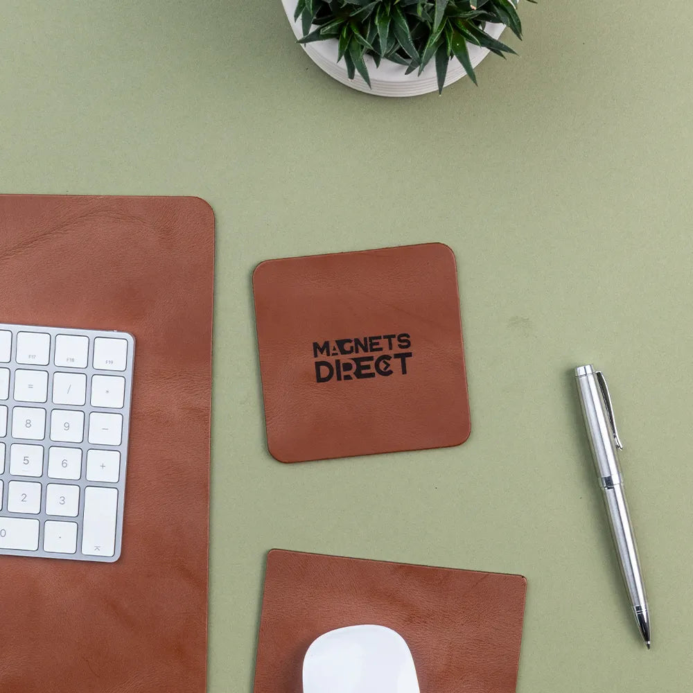 Leather Coasters - Tan