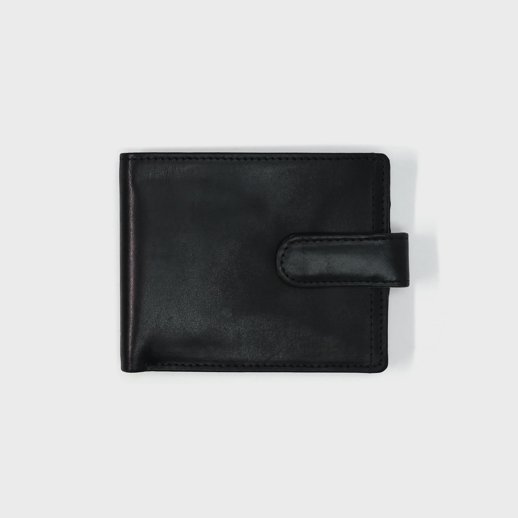 Leather BiFold Wallet - Black