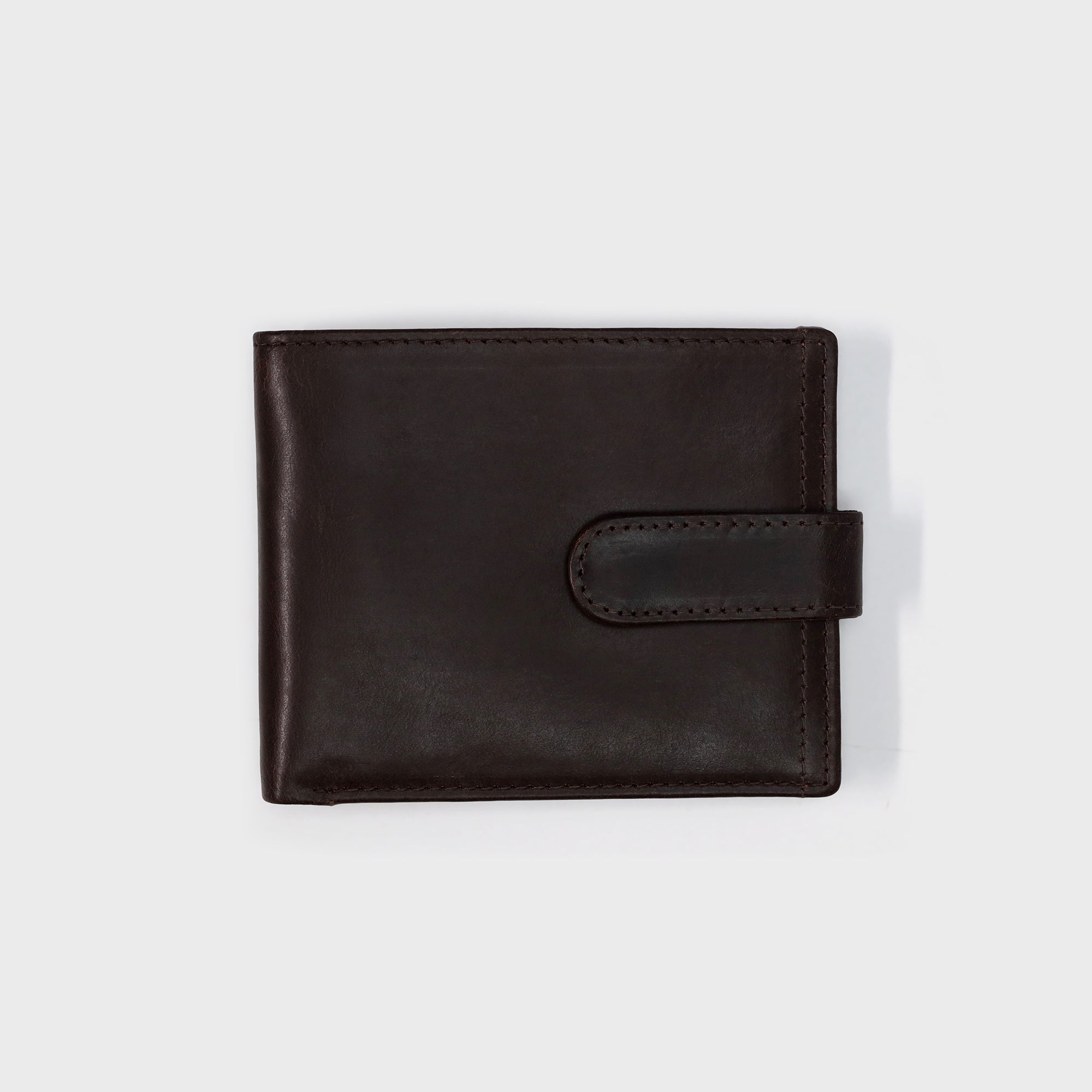 Leather BiFold Wallet - Brown
