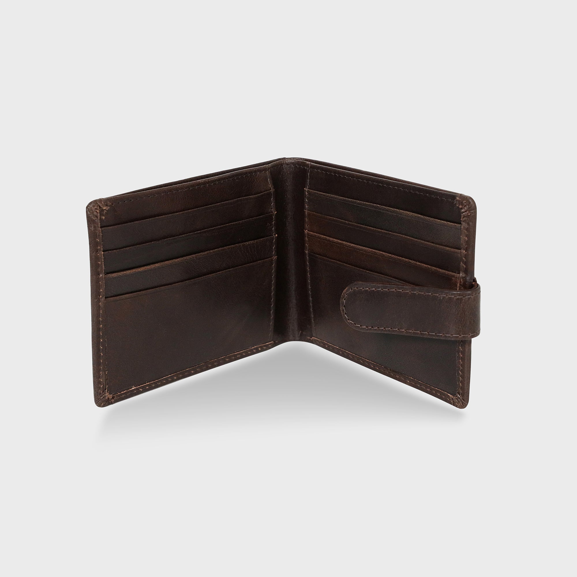 Leather BiFold Wallet - Brown