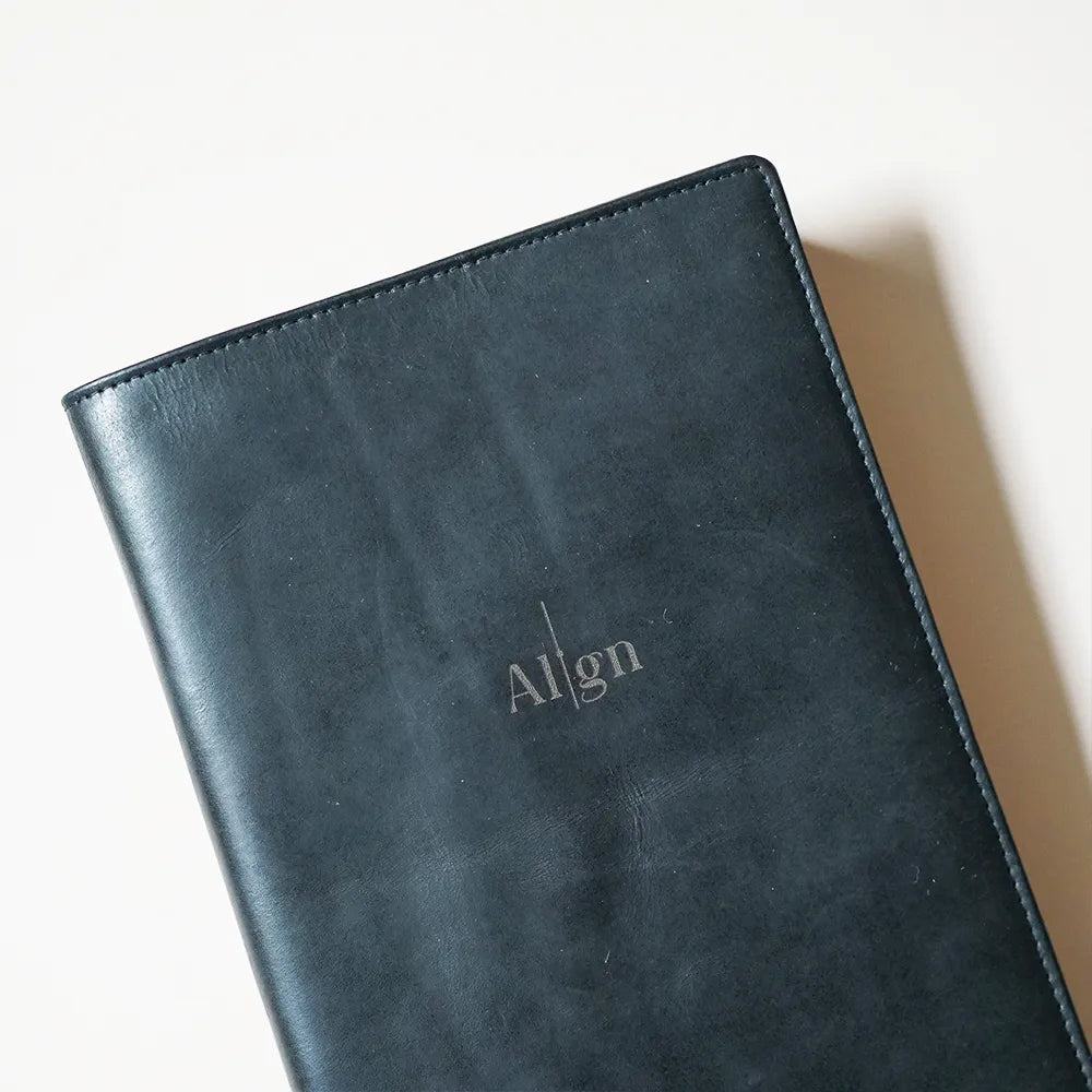 Leather Refillable Diary - Black