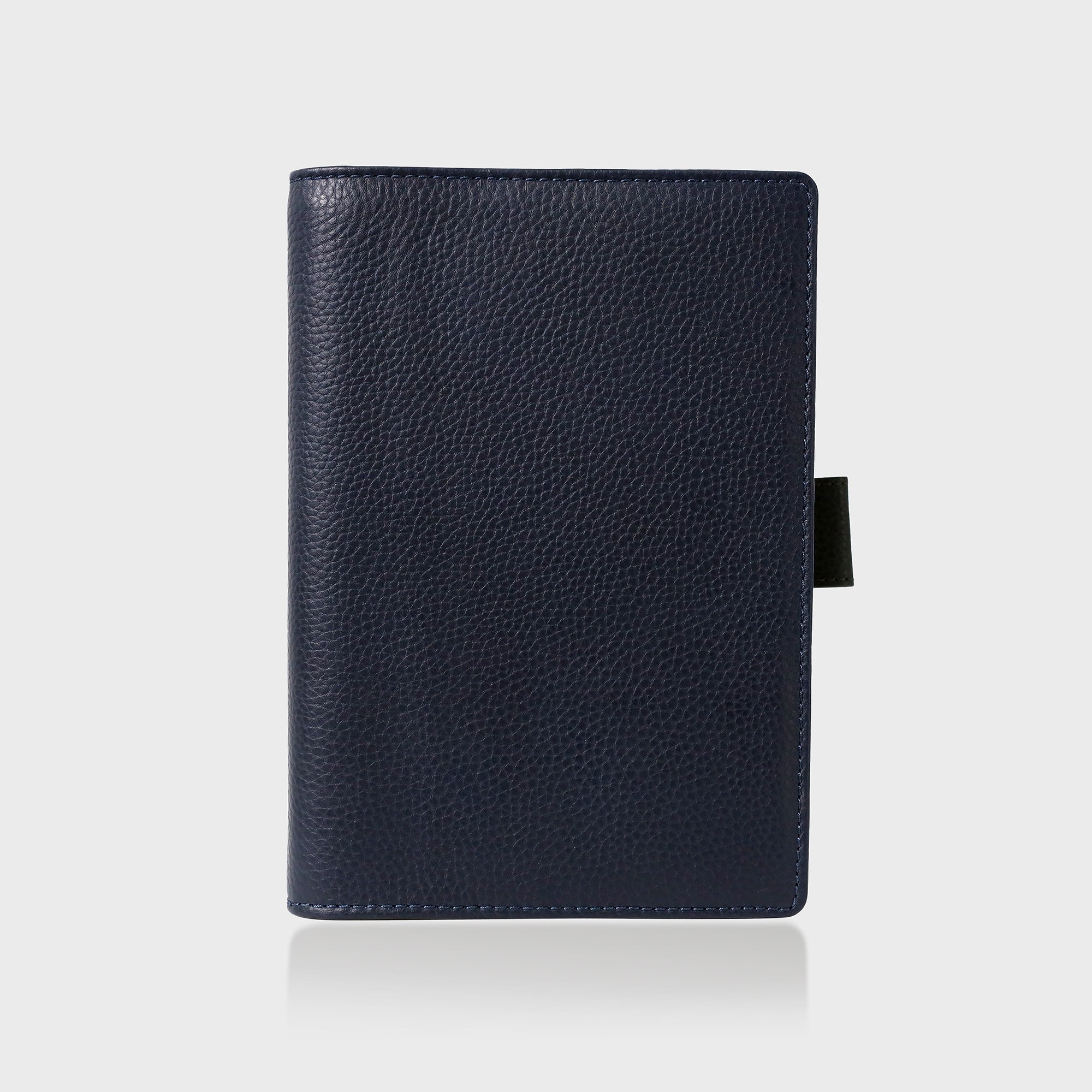 Pebble Grain Leather Diary - Navy / Bottle Green