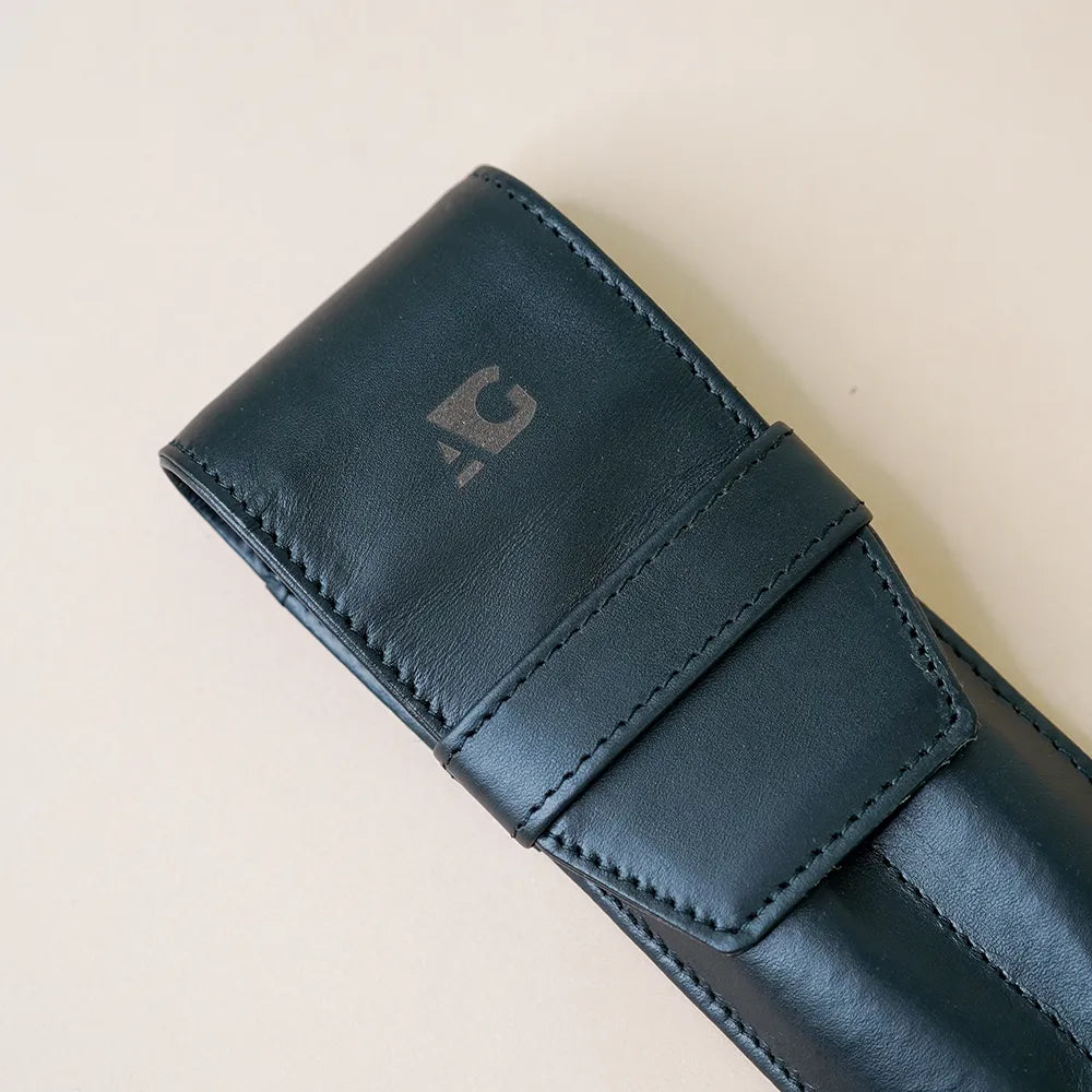 Pen and Pencil set with Leather Case - Black