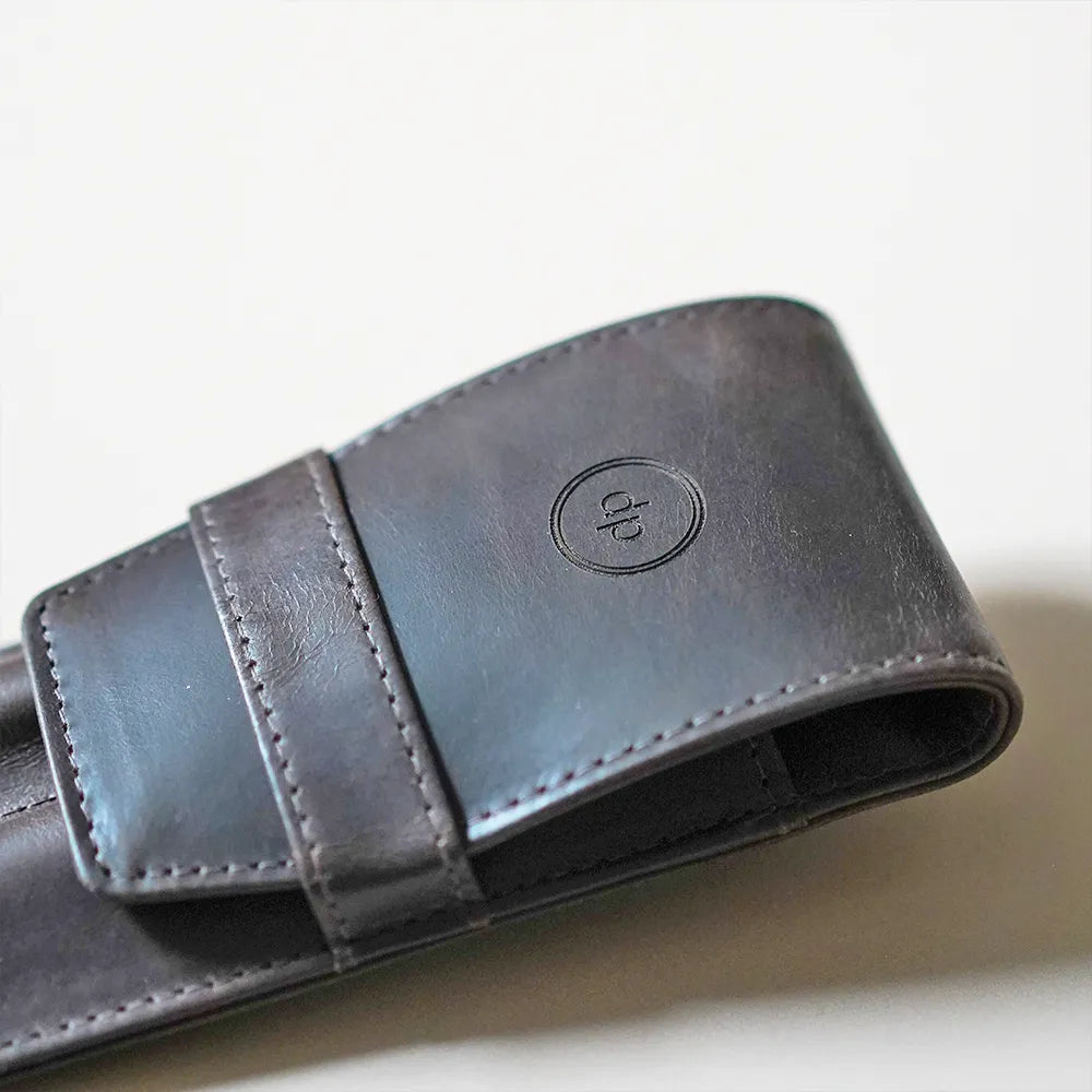 Pen and Pencil set with Leather Case - Brown