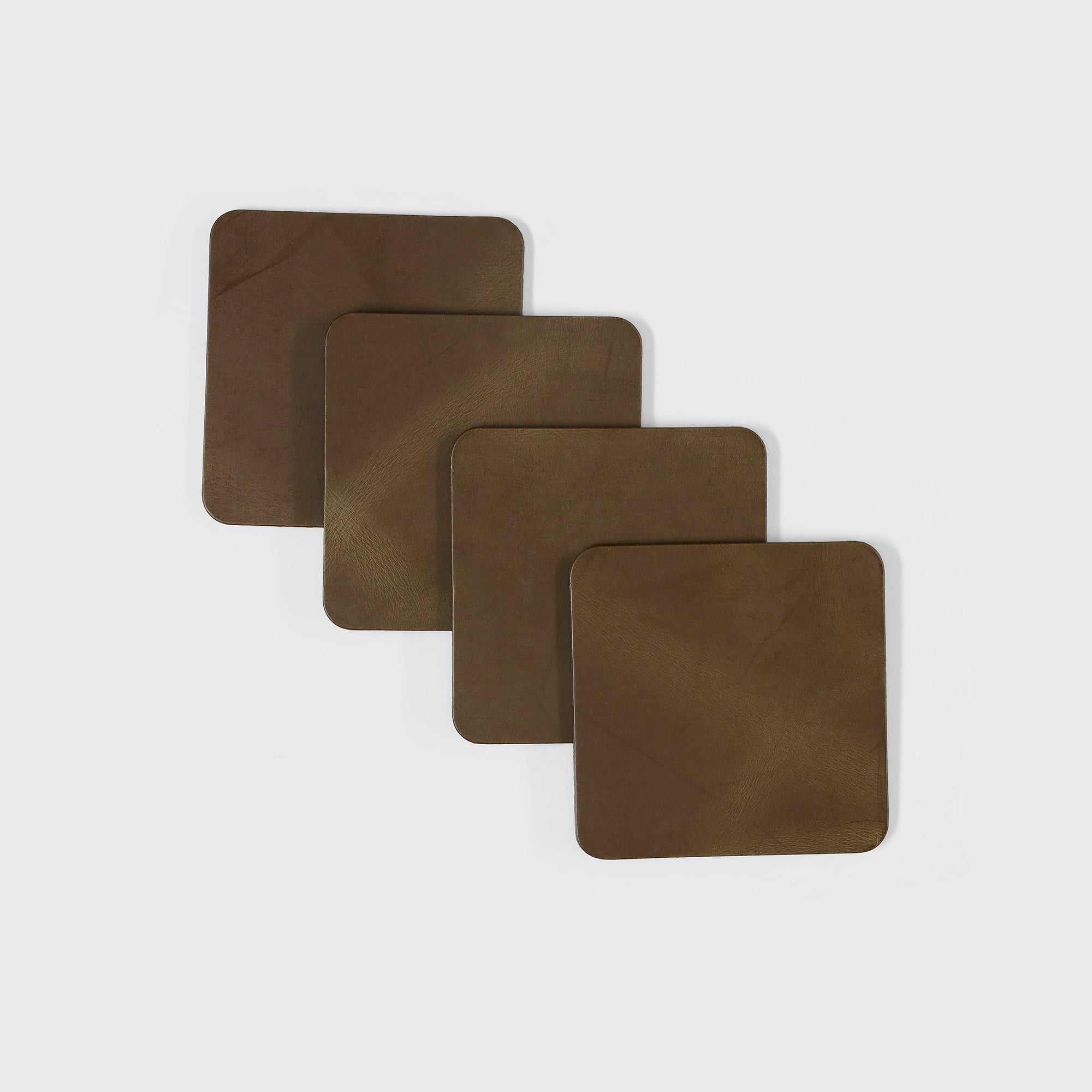 Leather Coasters - Brown