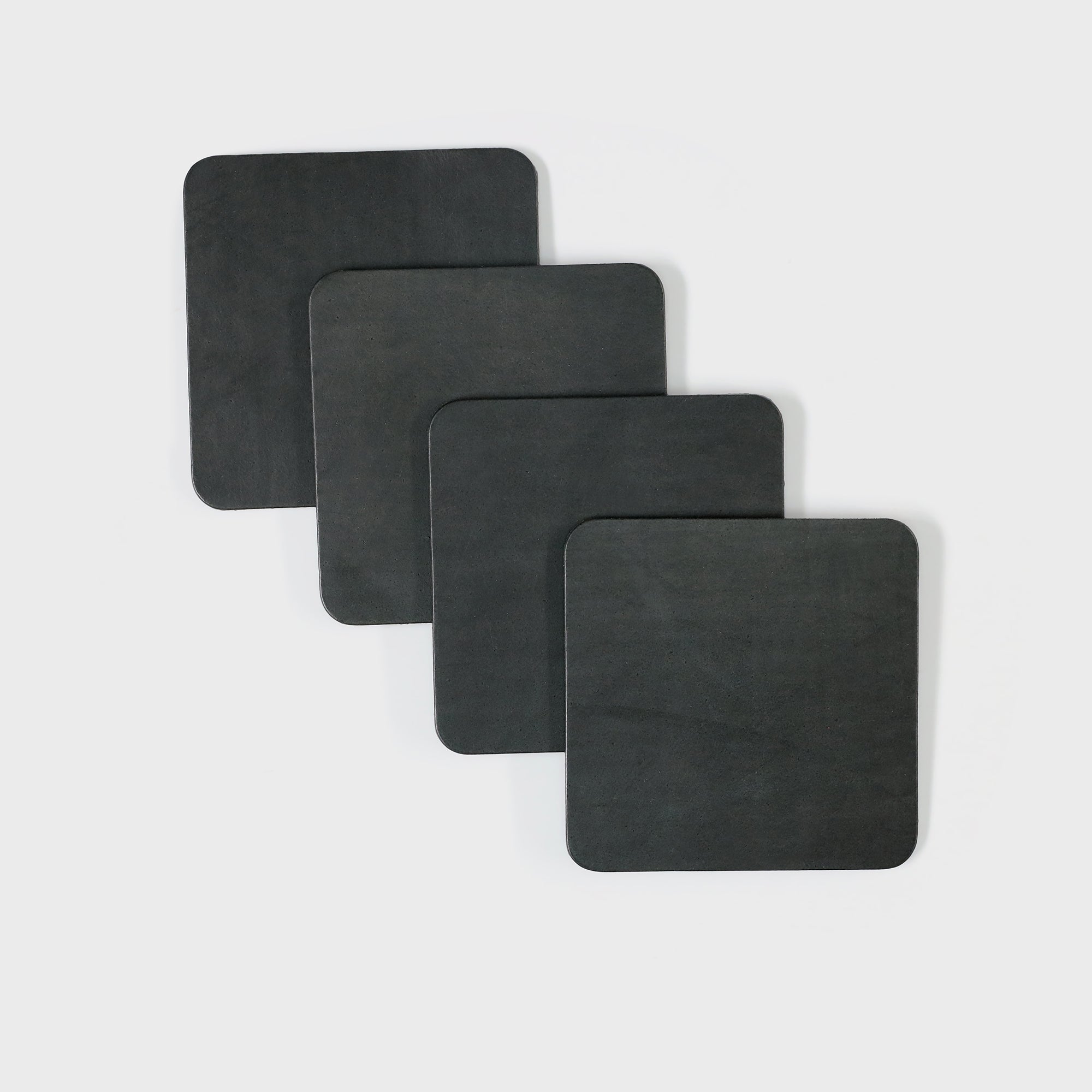 Leather Coasters - Grey