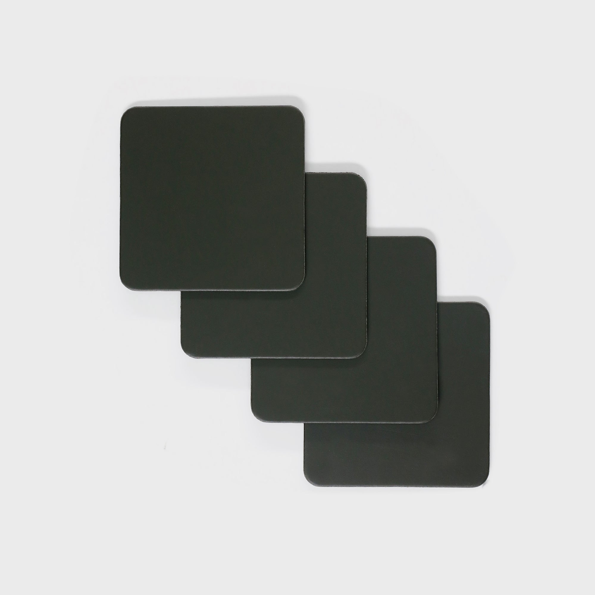 Leather Coasters - Green