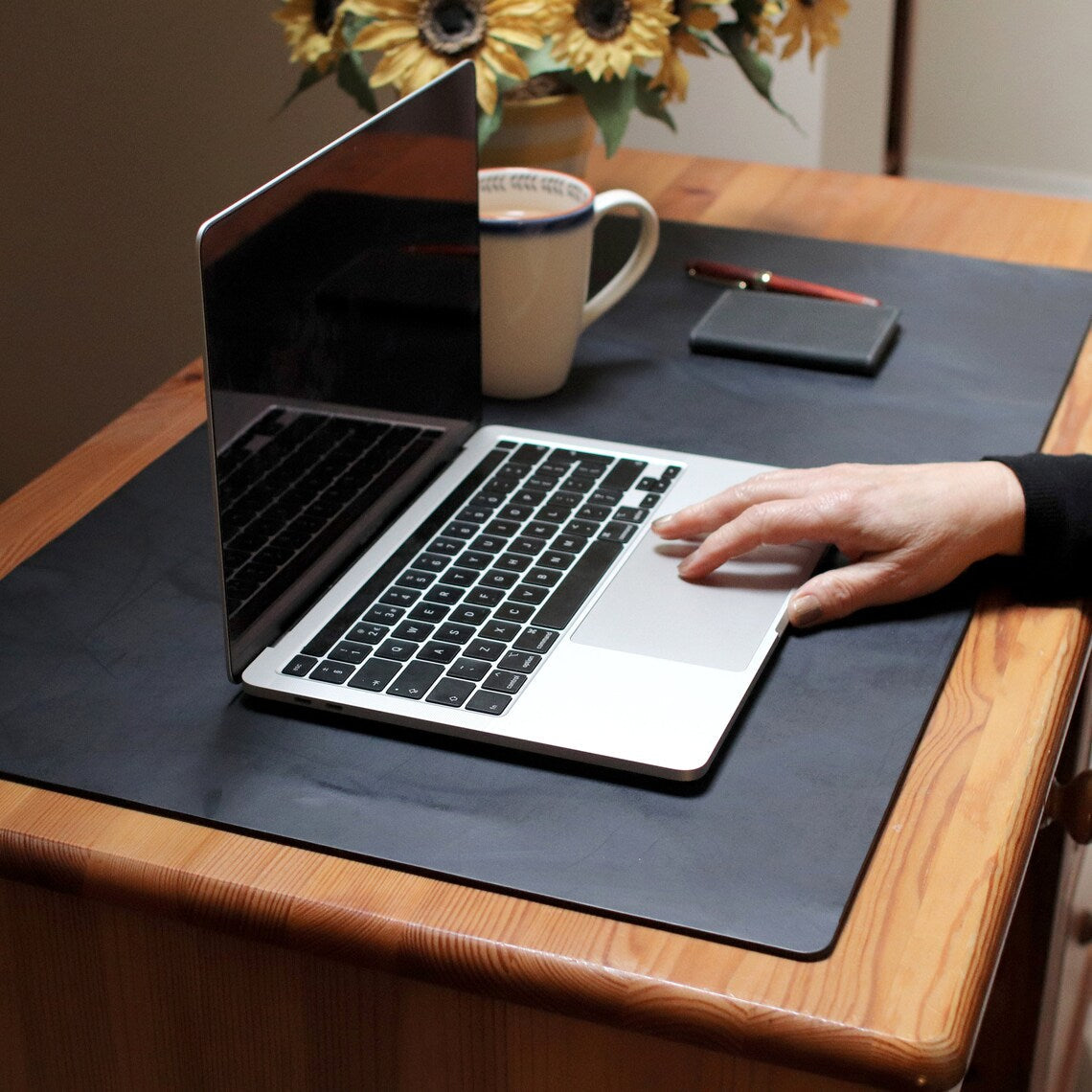 Leather Desk Mat - Black