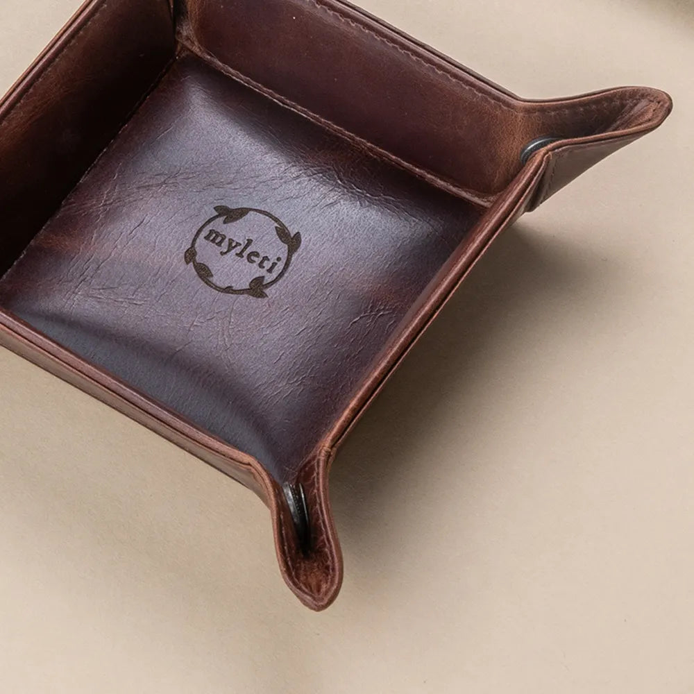 Desk Tidy / Coin Tray / Jewellery Holder - Tan