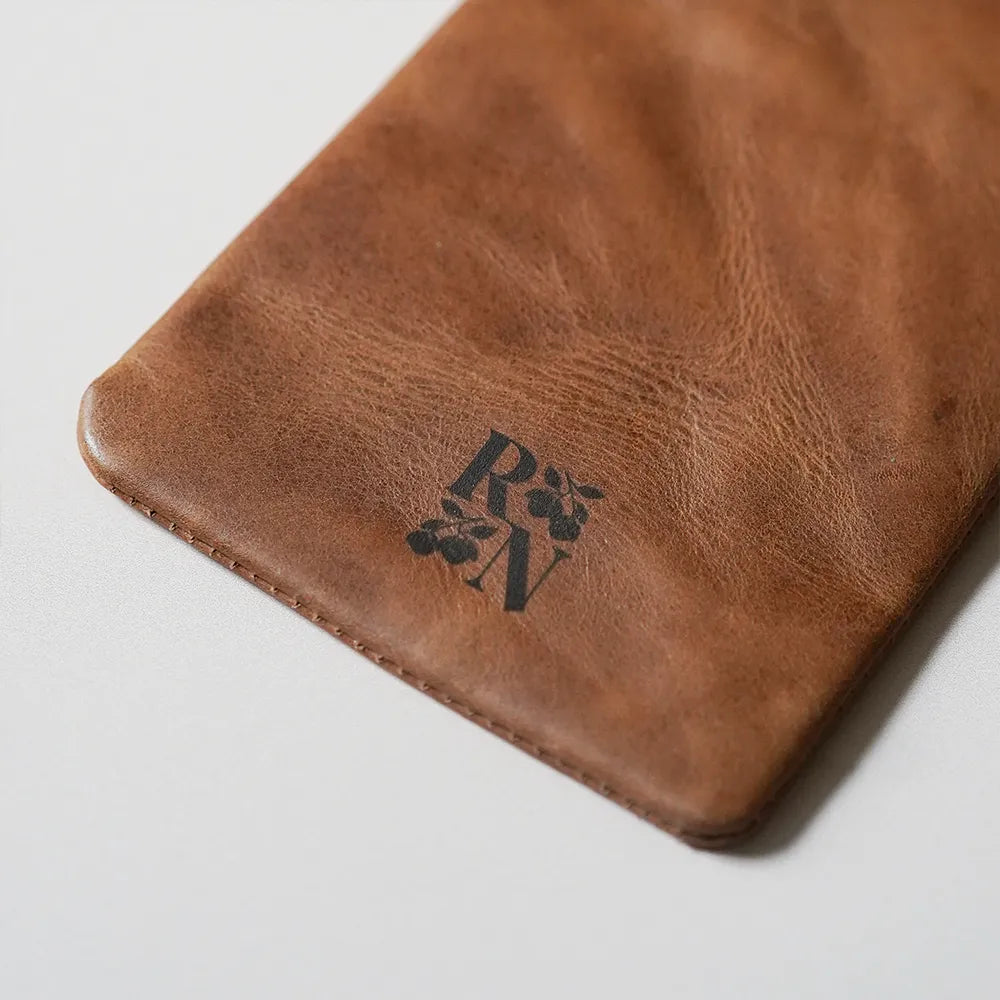 Leather Glasses Slip - Tan