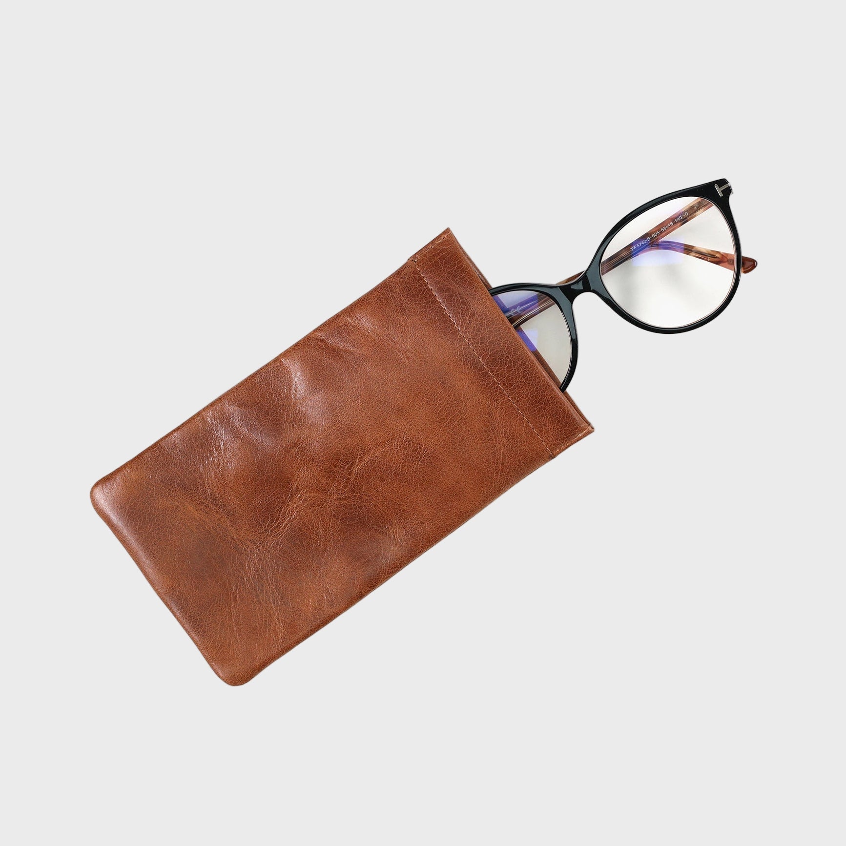 Leather Glasses Slip - Tan