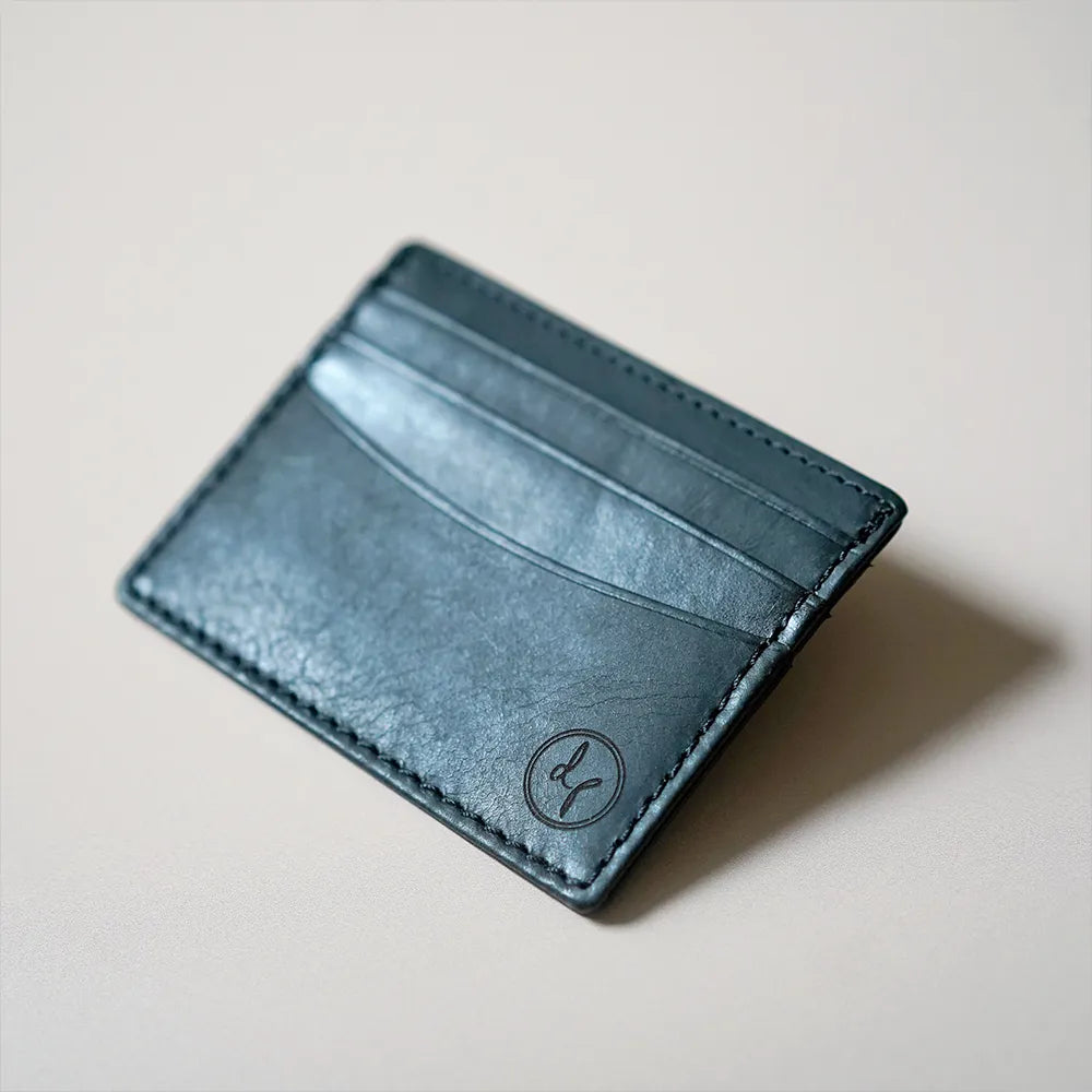 Vinatge Leather Card Holder - Black