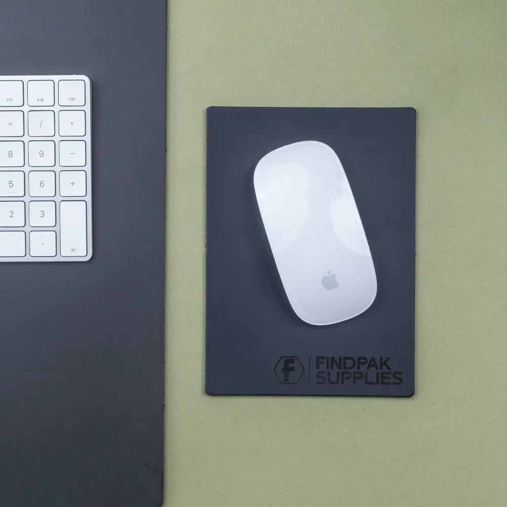 Recycled Leather Mini Mouse Mat - Black