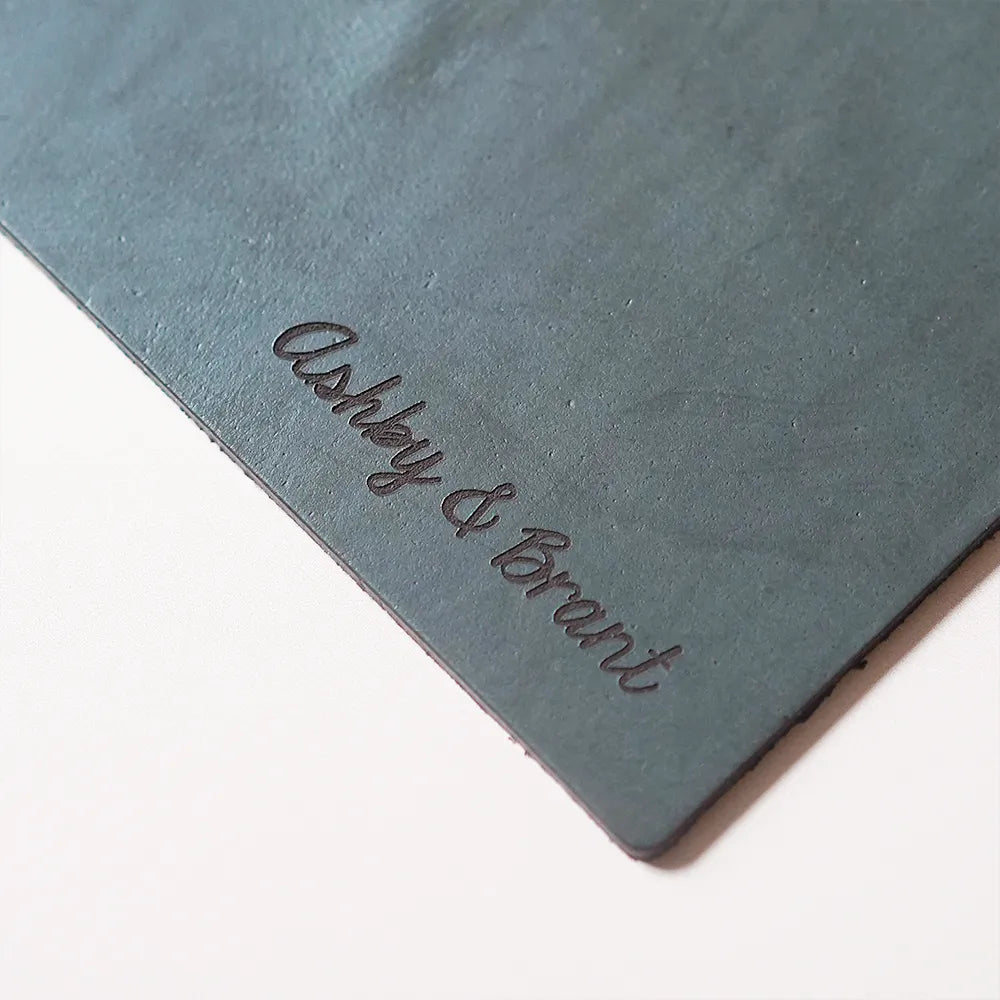 Recycled Leather Mini Mouse Mat - Grey