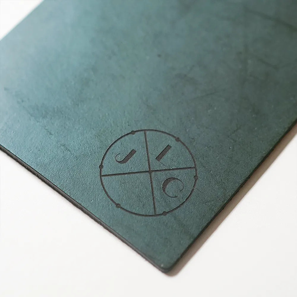 Recycled Leather Mini Mouse Mat - Green