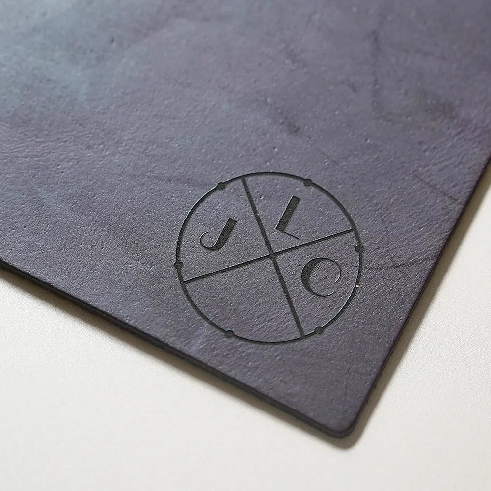 Recycled Leather Mini Mouse Mat - Burgundy