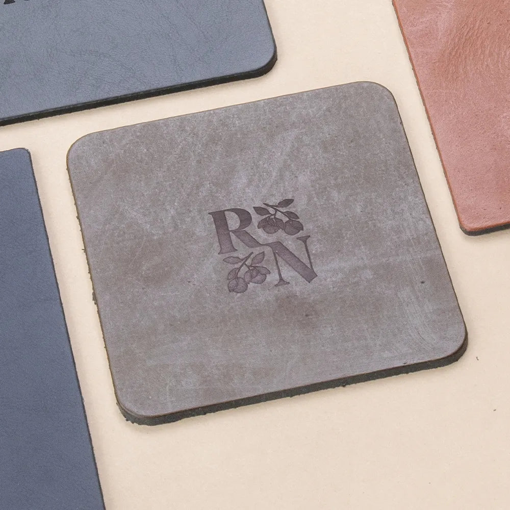 Leather Coasters - Brown