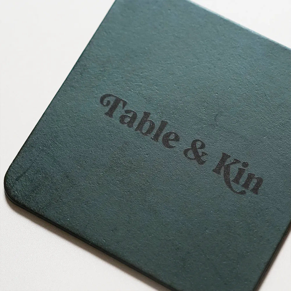 Leather Coasters - Green