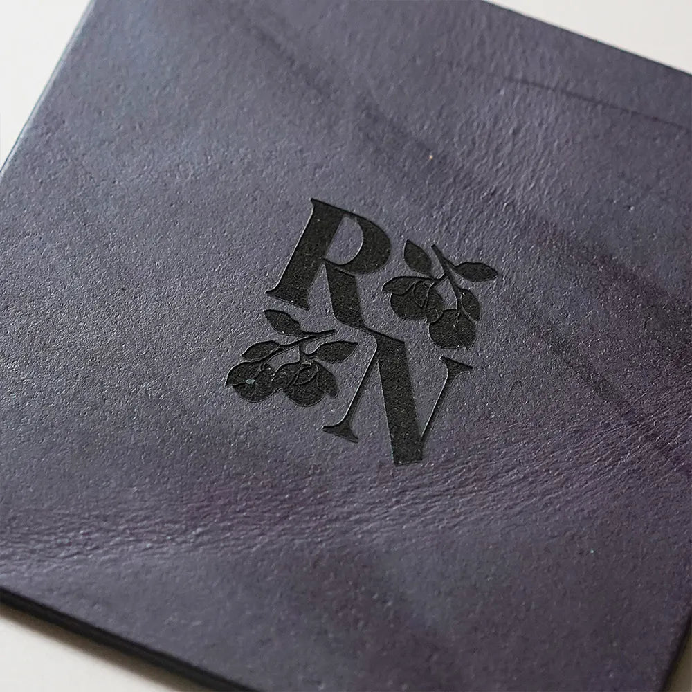 Leather Coasters - Burgundy