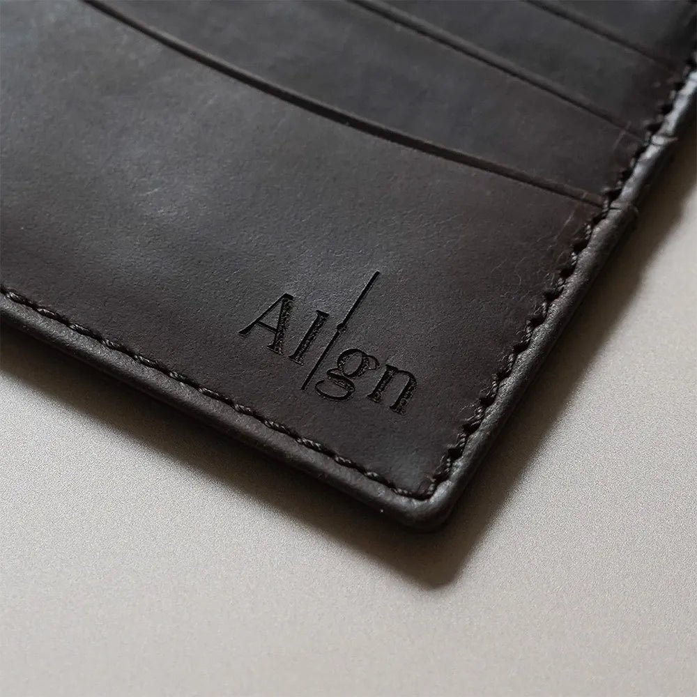 Vinatge Leather Card Holder - Brown