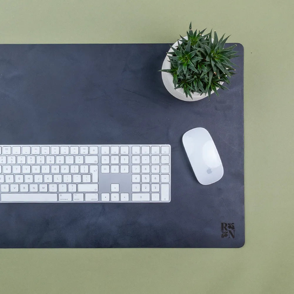 Leather Desk Mat - Black