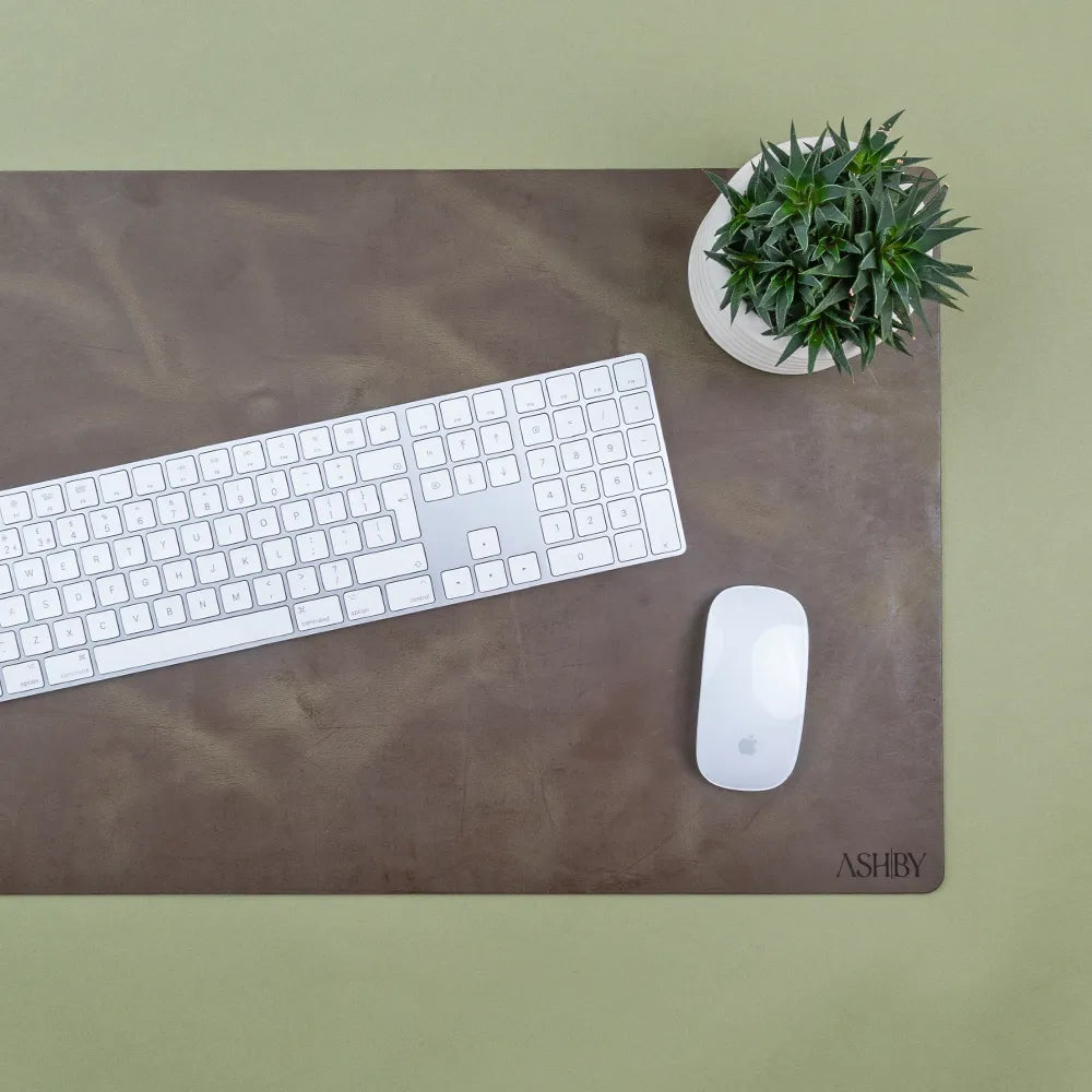 Leather Desk Mat - Brown