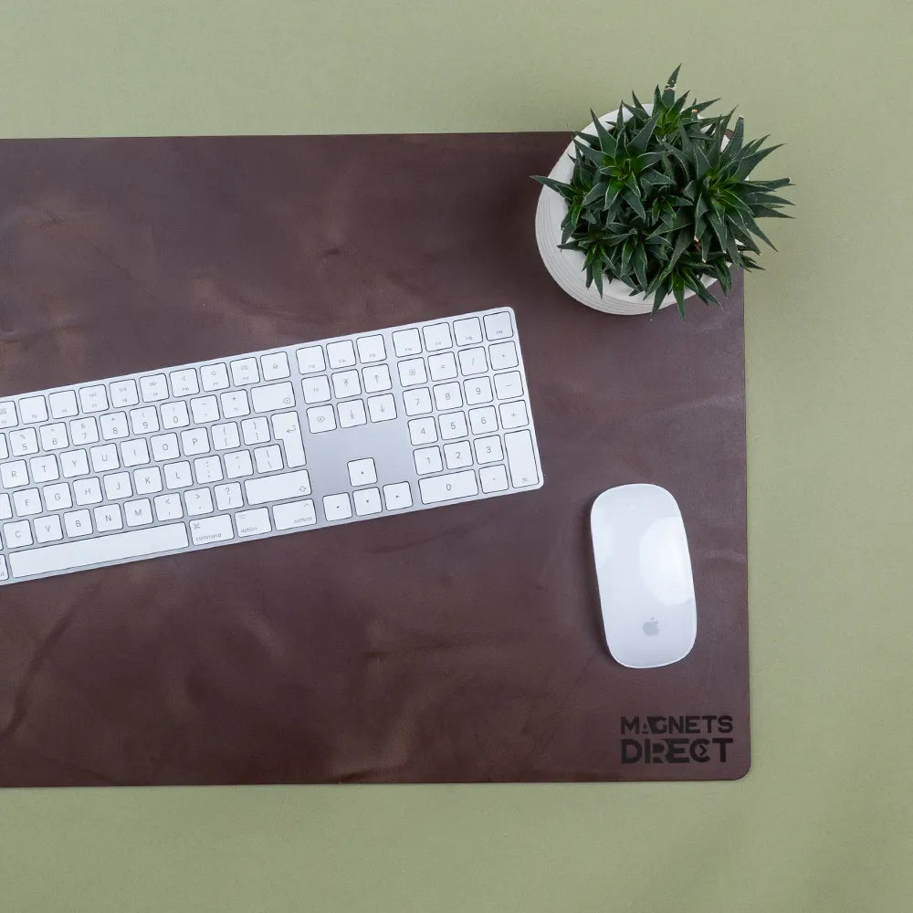 Leather Desk Mat - Oak Brown