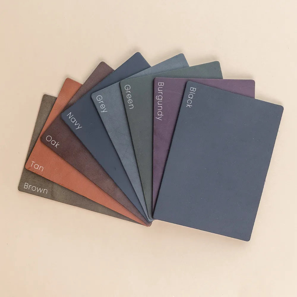 Leather Coasters - Burgundy